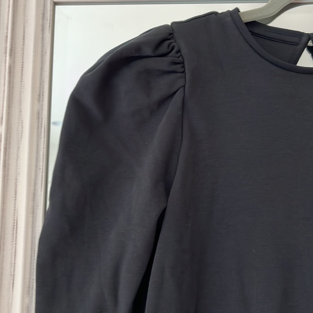 Aware‎ by Vero Moda Little Black Cotton Dress Pouf Long Sleeves Size XS NWT - Picture 6 of 8